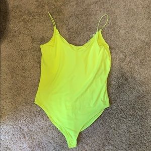 Neon yellow bodysuit